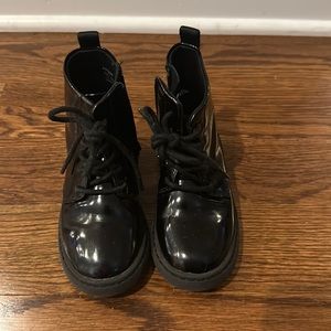 Zara Kids Patent Leather Black Boots